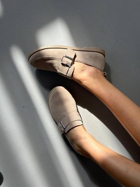 Лофери жіночі замшеві бежеві 5700-1/36 фото