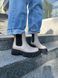 Черевики жіночі шкіряні бежевого кольору з резинкою демісезонні 5588-1д/35 фото 1