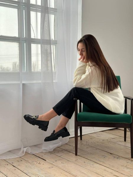 Туфли женские кожа наплак черные 7001-2/37 фото