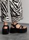 Босоніжки на високій платформі чорні екозамша 1151840 фото 10